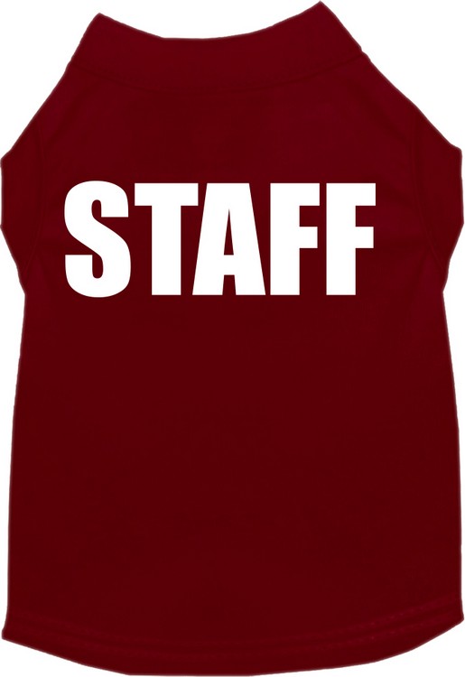 Staff Costume Screen Print Dog Shirt Maroon Size 4X